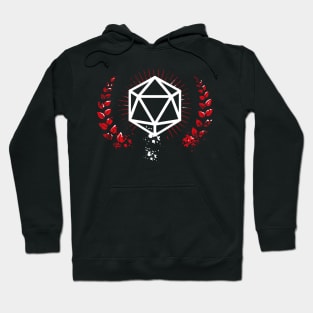 Vintage Polyhedral D20 Dice Emblem Tabletop RPG Hoodie